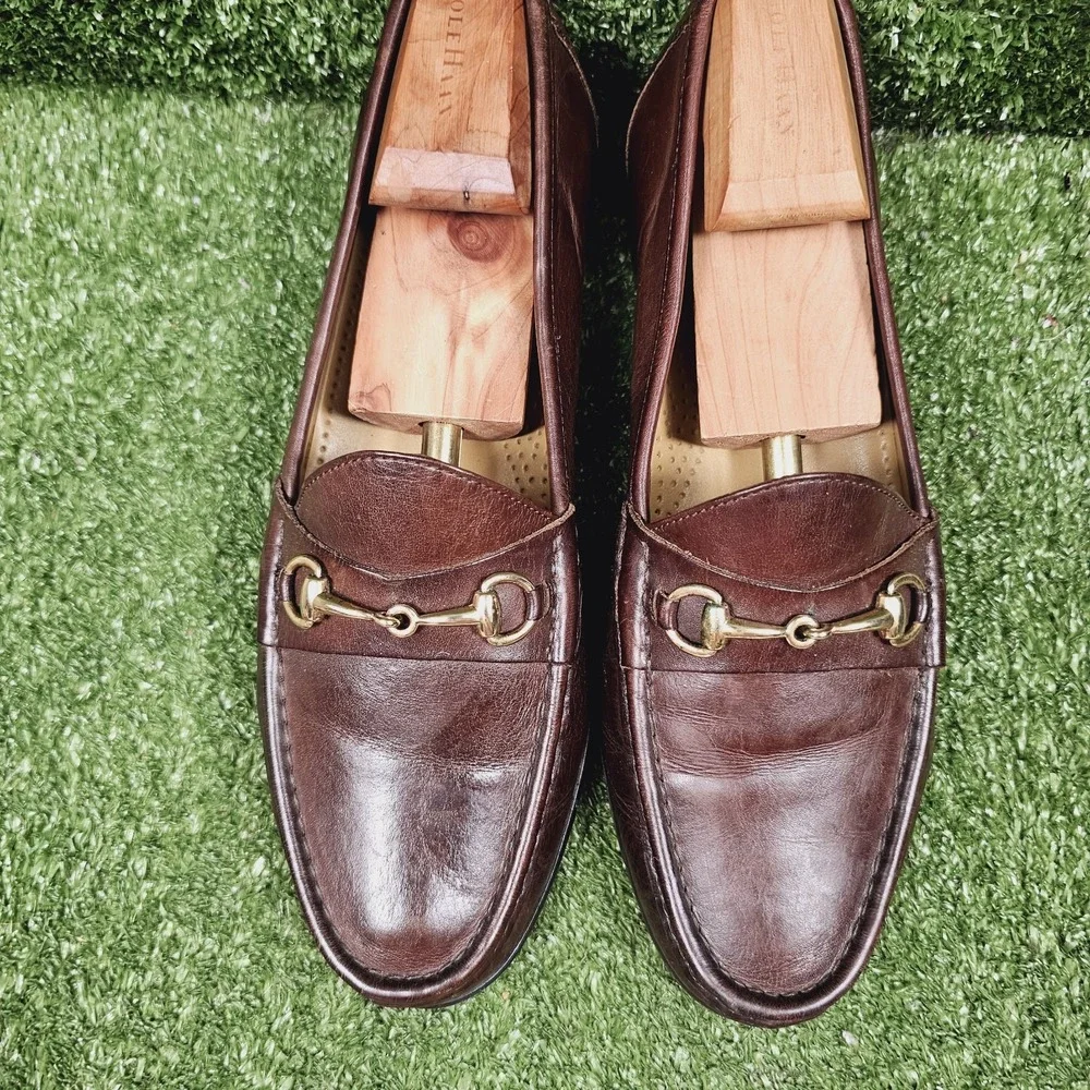 Cole Haan Horsebit Brown Leather Slip On Dress Loafers Mens Size 10 M